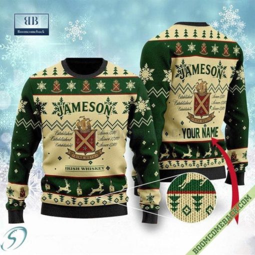 Personalized Jameson Irish Whiskey Christmas Sweater