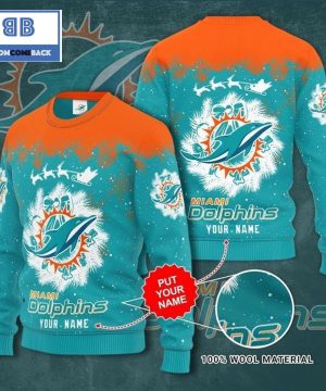 Personalized Miami Dolphins Custom Sweater