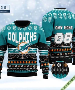 Personalized Miami Dolphins Unisex Ugly Sweater