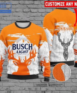 Personalized Name Busch Light Ver 1 Ugly Christmas Sweater