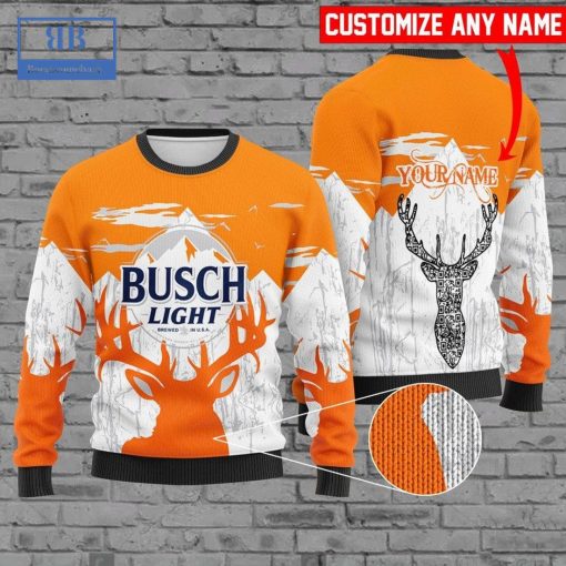 Personalized Name Busch Light Ver 1 Ugly Christmas Sweater