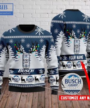 Personalized Name Busch Light Ver 2 Ugly Christmas Sweater