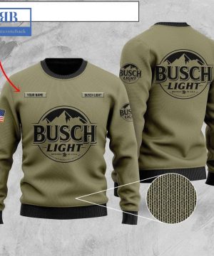 Personalized Name Busch Light Ver 3 Ugly Christmas Sweater