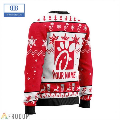 Personalized Name Chick-Fil-A Ugly Christmas Sweater