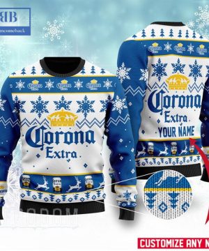 Personalized Name Corona Extra Ugly Christmas Sweater