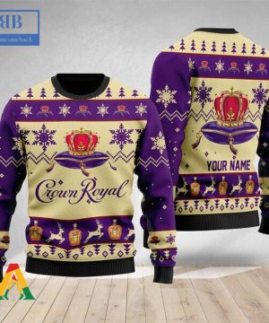 Personalized Name Crown Royal Ugly Christmas Sweater