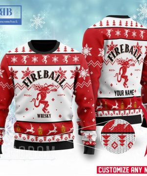 Personalized Name Fireball Ver 1 Ugly Christmas Sweater