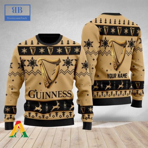 Personalized Name Guinness Ver 2 Ugly Christmas Sweater