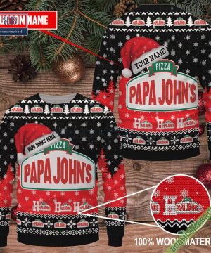 Personalized Papa Johns Ho Ho Ho Ugly Sweater