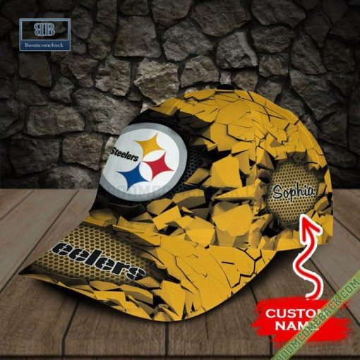 Personalized Pittsburgh Steelers Break Wall Classic Cap