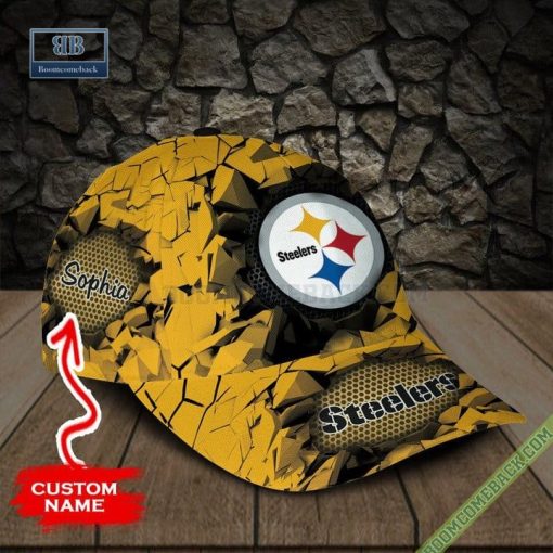 Personalized Pittsburgh Steelers Break Wall Classic Cap