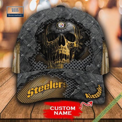 Personalized Pittsburgh Steelers Skull Classic Cap