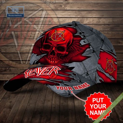 Personalized Slayer Rock Band Skull Wing Classic Cap