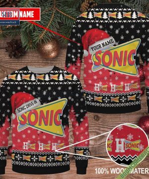 Personalized Sonic Drive-In Ho Ho Ho Ugly Sweater