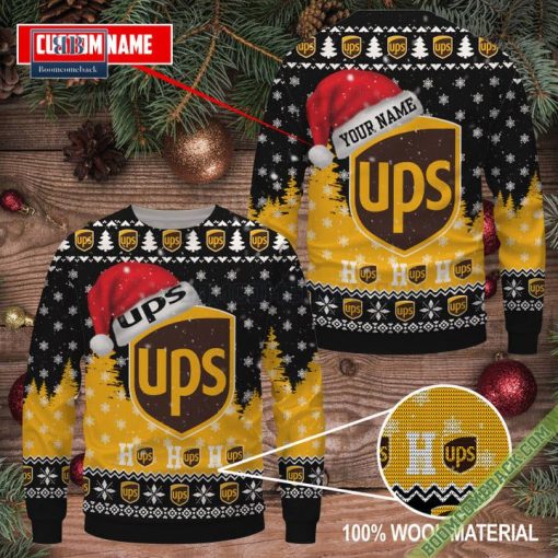 Personalized UPS Ho Ho Ho Ugly Christmas Sweater