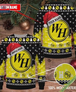 Personalized Waffle House Ho Ho Ho Ugly Sweater