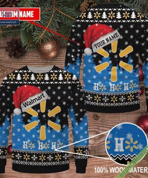 Personalized Walmart Ho Ho Ho Ugly Christmas Sweater