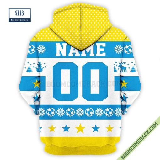 Personalized World Cup 2022 Brazil Soccer Ugly Christmas 3D Sweater