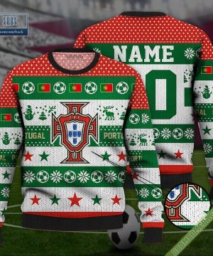 Personalized World Cup 2022 Portugal Soccer Ugly Christmas 3D Sweater