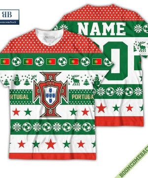 personalized world cup 2022 portugal soccer ugly christmas 3d sweater 13 j3Km5