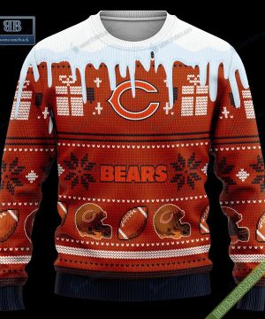 Pesonalized Chicago Bears Snow Custom Name And Number Ugly Christmas Sweater