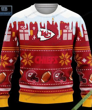 Pesonalized Kansas City Chiefs Snow Custom Name And Number Ugly Christmas Sweater