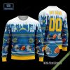 Pesonalized Los Angeles Rams Snow Custom Name And Number Ugly Christmas Sweater