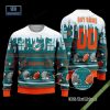 Pesonalized Minnesota Vikings Snow Custom Name And Number Ugly Christmas Sweater