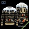 Pesonalized New England Patriots Snow Custom Name And Number Ugly Christmas Sweater