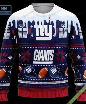 pesonalized new york giants snow custom name and number ugly christmas sweater 3 eY7T2