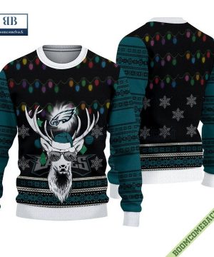 Philadelphia Eagles Christmas Reindeer Ugly Knitted Sweater