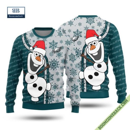 Philadelphia Eagles Olaf Christmas Ugly Sweater