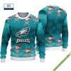 Philadelphia Eagles Skull Santa Claus Knitted Sweater