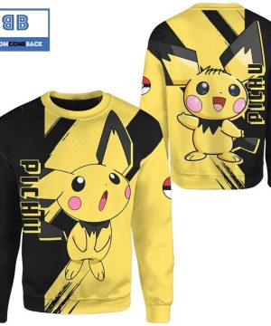 Pichu Pokemon Anime Christmas 3D Sweatshirt