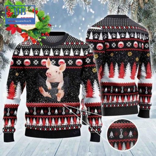 Pig Baby In Pocket Ugly Christmas Sweater