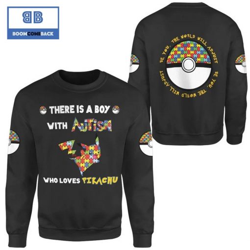 Pikachu Autism Pokemon Anime Christmas 3D Sweatshirt