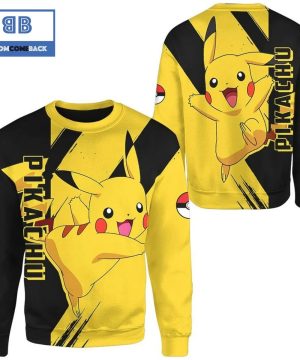 Pikachu Pokemon Anime 3D Christmas Sweatshirt