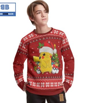 Pikachu Pokemon Anime Christmas Custom Knitted 3D Sweater