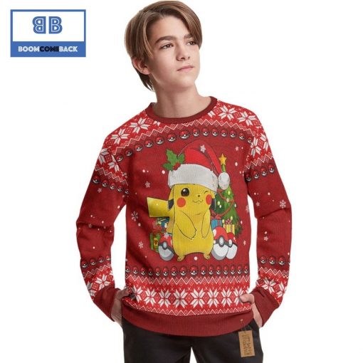 Pikachu Pokemon Anime Christmas Custom Knitted 3D Sweater