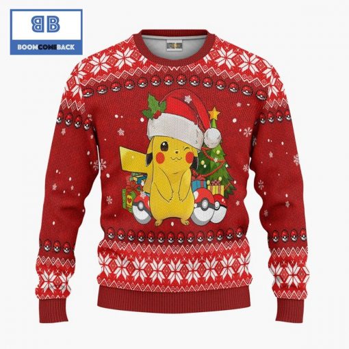 Pikachu Pokemon Anime Christmas Custom Knitted 3D Sweater