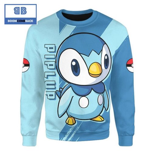 Piplup Pokemon Anime Christmas 3D Sweatshirt