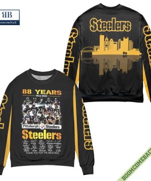 Pittsburgh Steelers Football Team 80 Years Anniversary Ugly Christmas Sweater