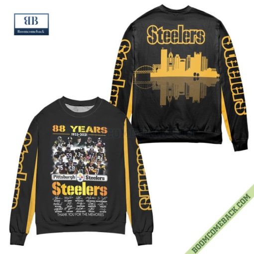 Pittsburgh Steelers Football Team 80 Years Anniversary Ugly Christmas Sweater