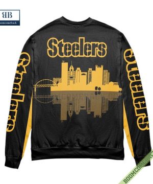 pittsburgh steelers football team 80 years anniversary ugly christmas sweater 5 zVL6s