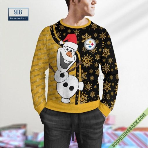 Pittsburgh Steelers Olaf Christmas Ugly Sweater