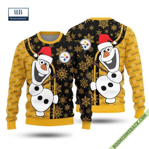 Pittsburgh Steelers Olaf Christmas Ugly Sweater