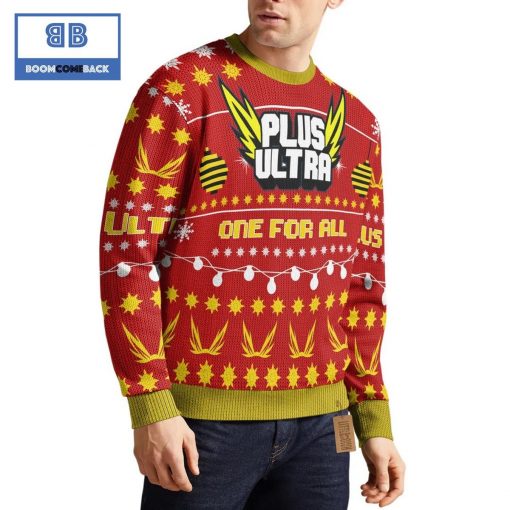 Plus Ultra My Hero Academia Anime Christmas Custom Knitted 3D Sweater