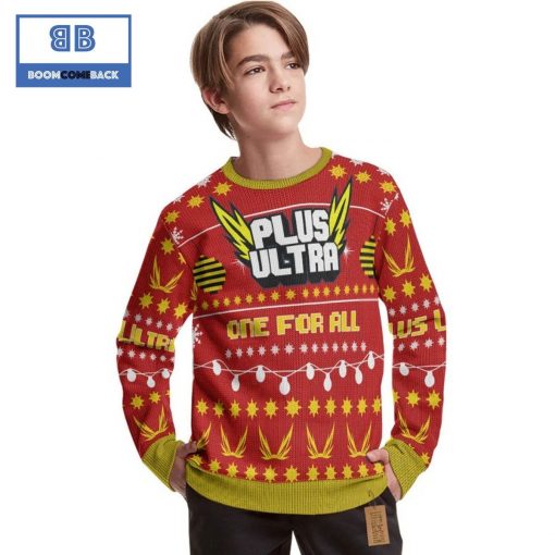 Plus Ultra My Hero Academia Anime Christmas Custom Knitted 3D Sweater