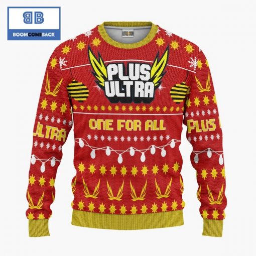 Plus Ultra My Hero Academia Anime Christmas Custom Knitted 3D Sweater