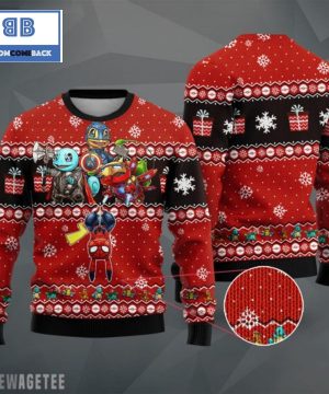 Pokemon Avengers Marvel 3D Christmas Sweater